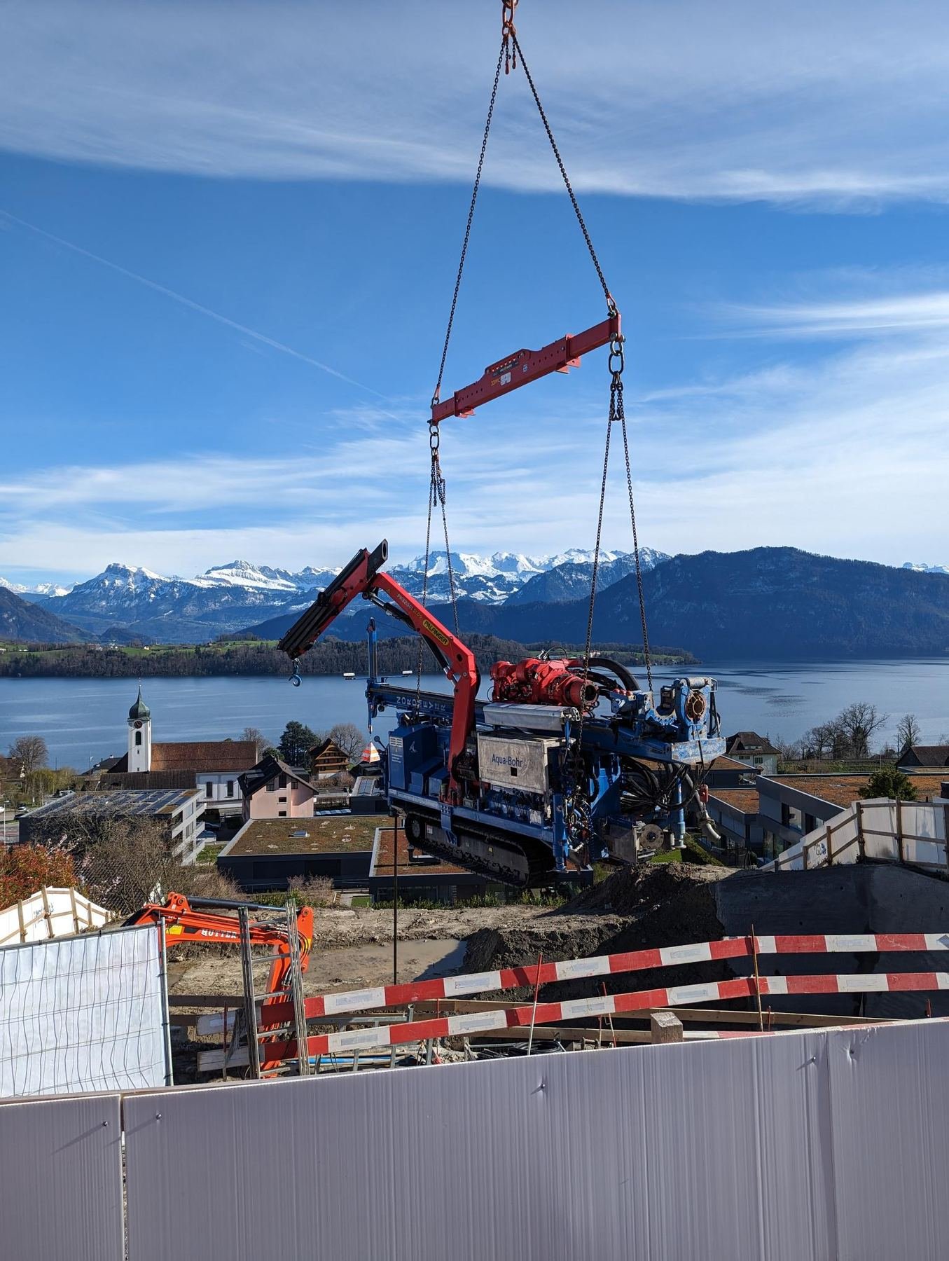 Bohrgerät auf einer Baustelle