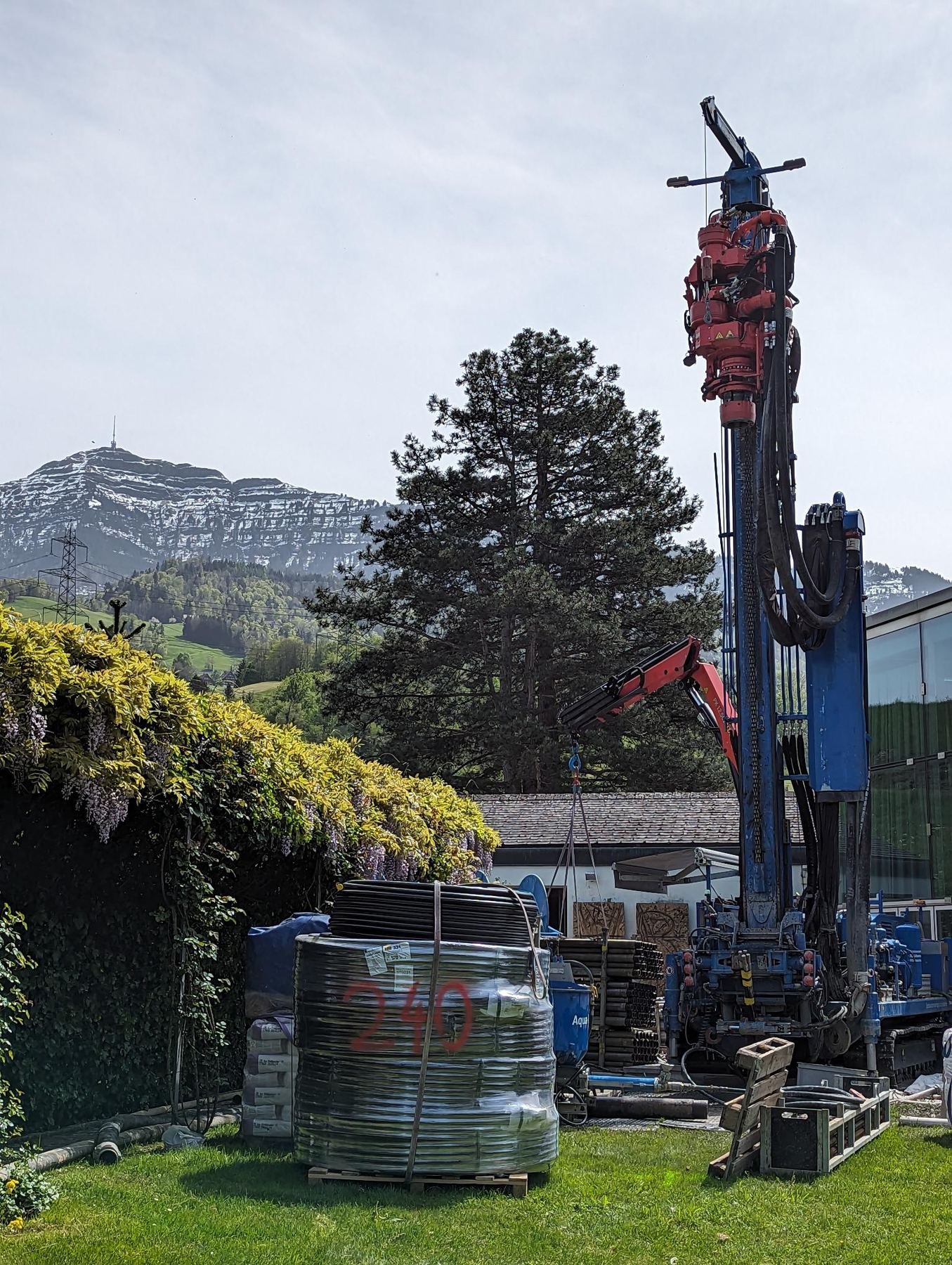 Bohrtechnik auf einer Baustelle